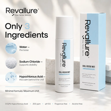 Perfectly balanced hypochlorous acid skincare mist, 200 ml, pH 5.5, 200 PPM. Gentle cleanser, toner, and moisturizer prep spray for sensitive skin, warm skin, irritated skin, redness-prone skin, acne prone skin, post-workout care, post-sun care, and daily skin barrier support. REVALLURE