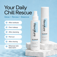 200 ml perfectly balanced hypochlorous acid face mist with pH 5.5 and 200 PPM. HOCl skincare spray for gentle cleansing, toning, and moisturizer prep, made for sensitive skin, warm skin, irritated skin, acne prone skin, redness-prone skin, and everyday calming skin care. Made and perfected by REVALLURE, Beverly Hills.